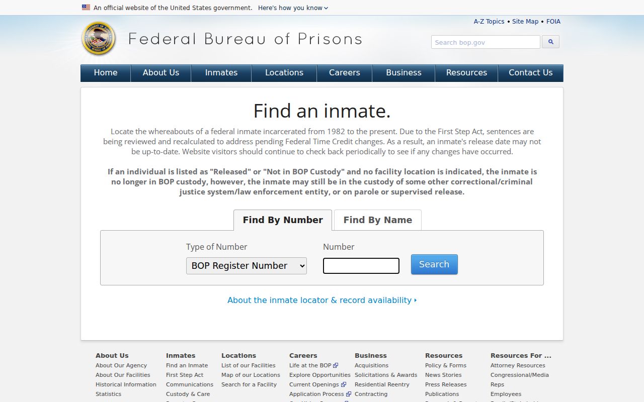 Federal inmate locator for an arrest connected to Fayette County