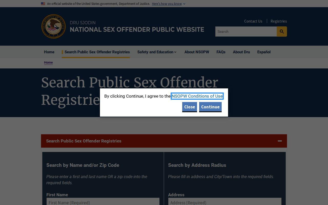 Fayette County sex offender search through the national registry gateway