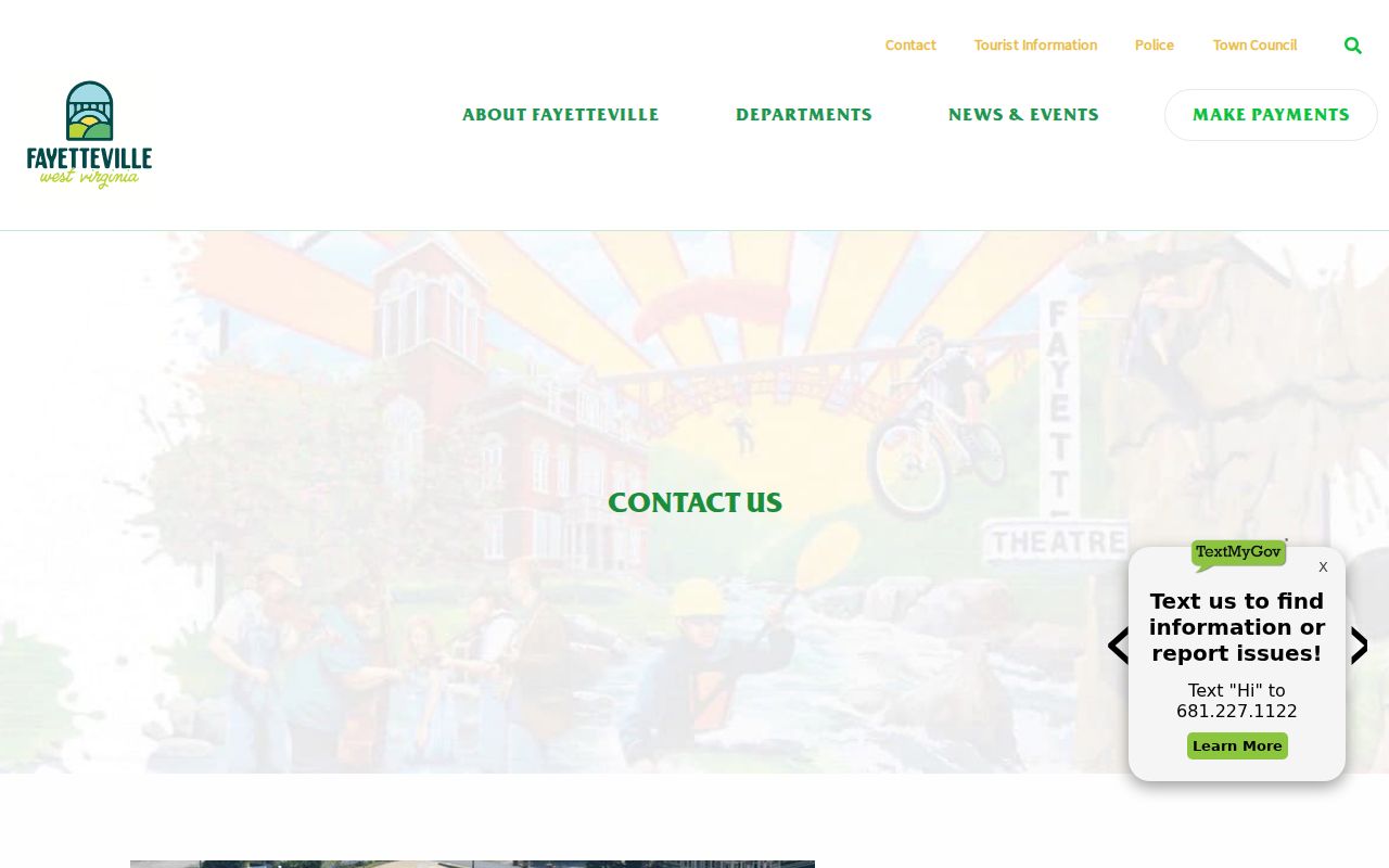 Fayette County criminal records Fayetteville town contact